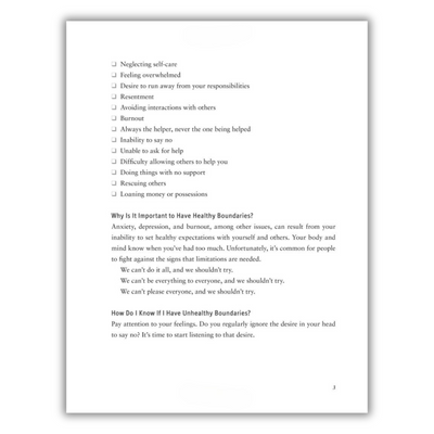 Your Definition of Boundaries (Cont.)