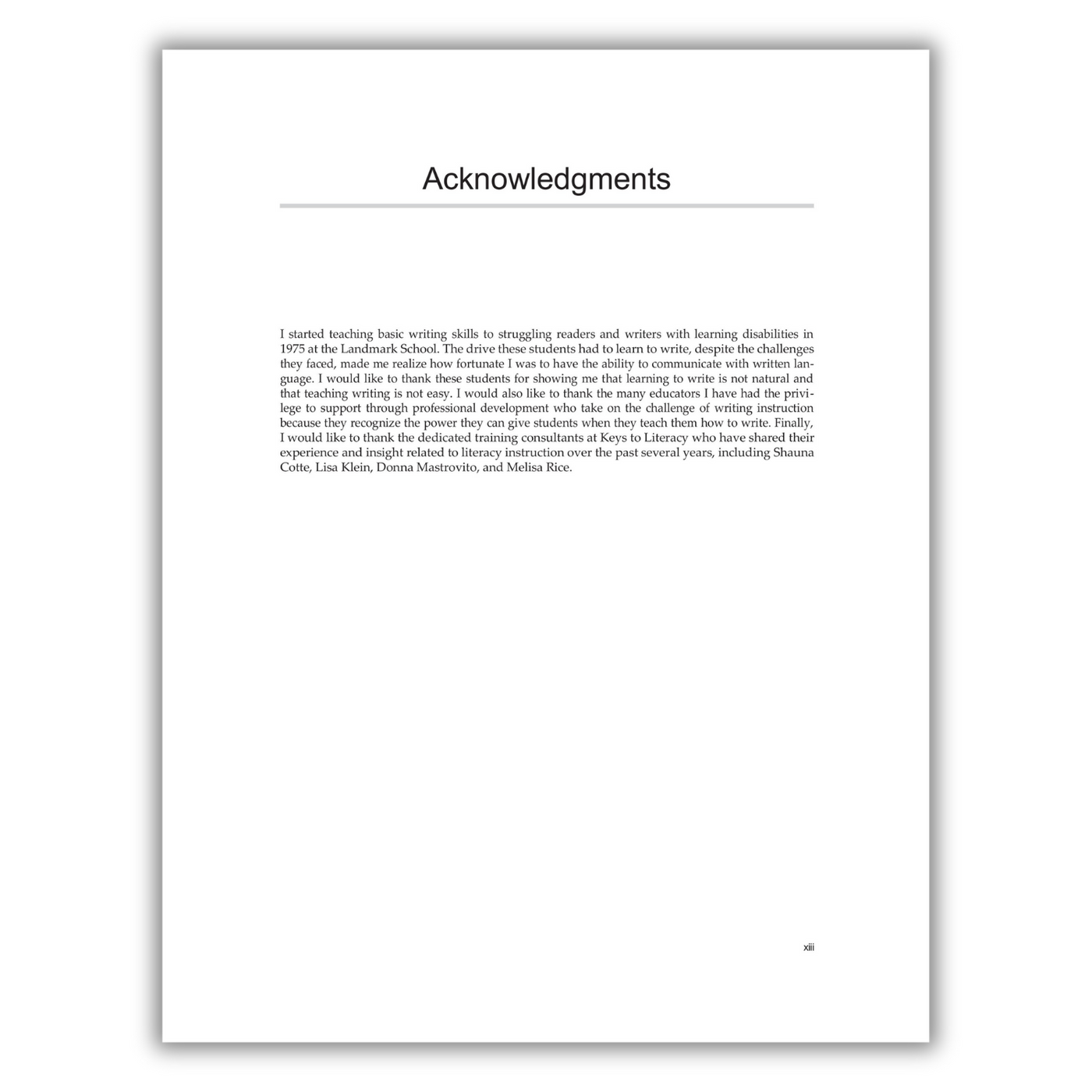 Acknowlegements