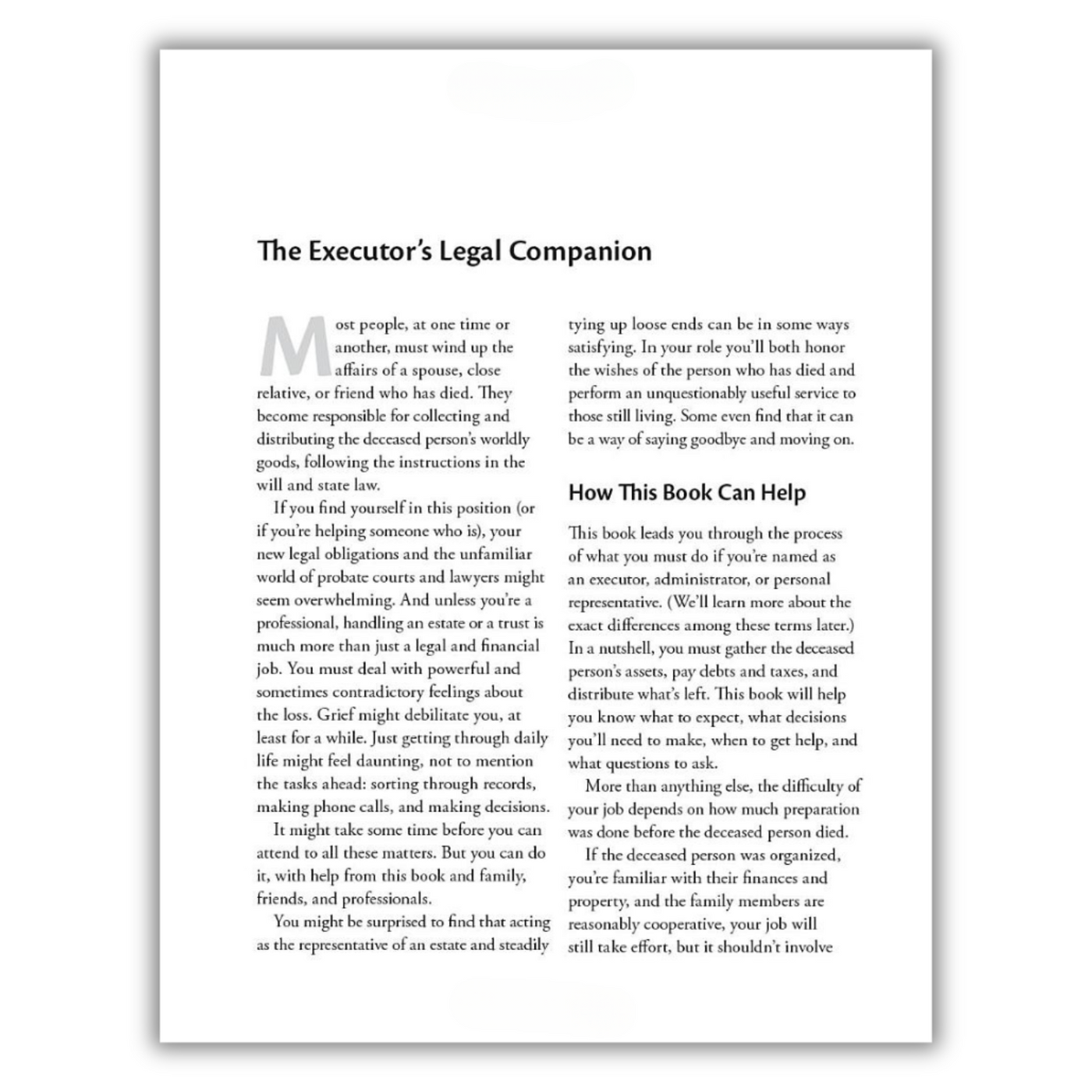 The Executor's Legal Companion