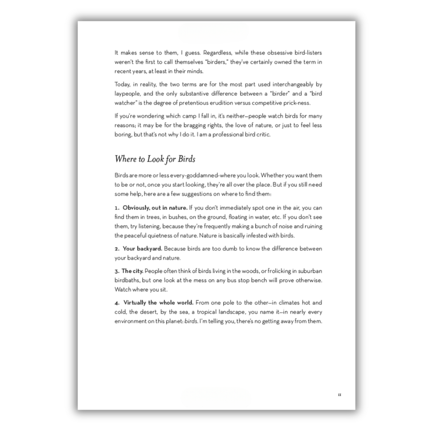 Page 11: Where to Look for Birds