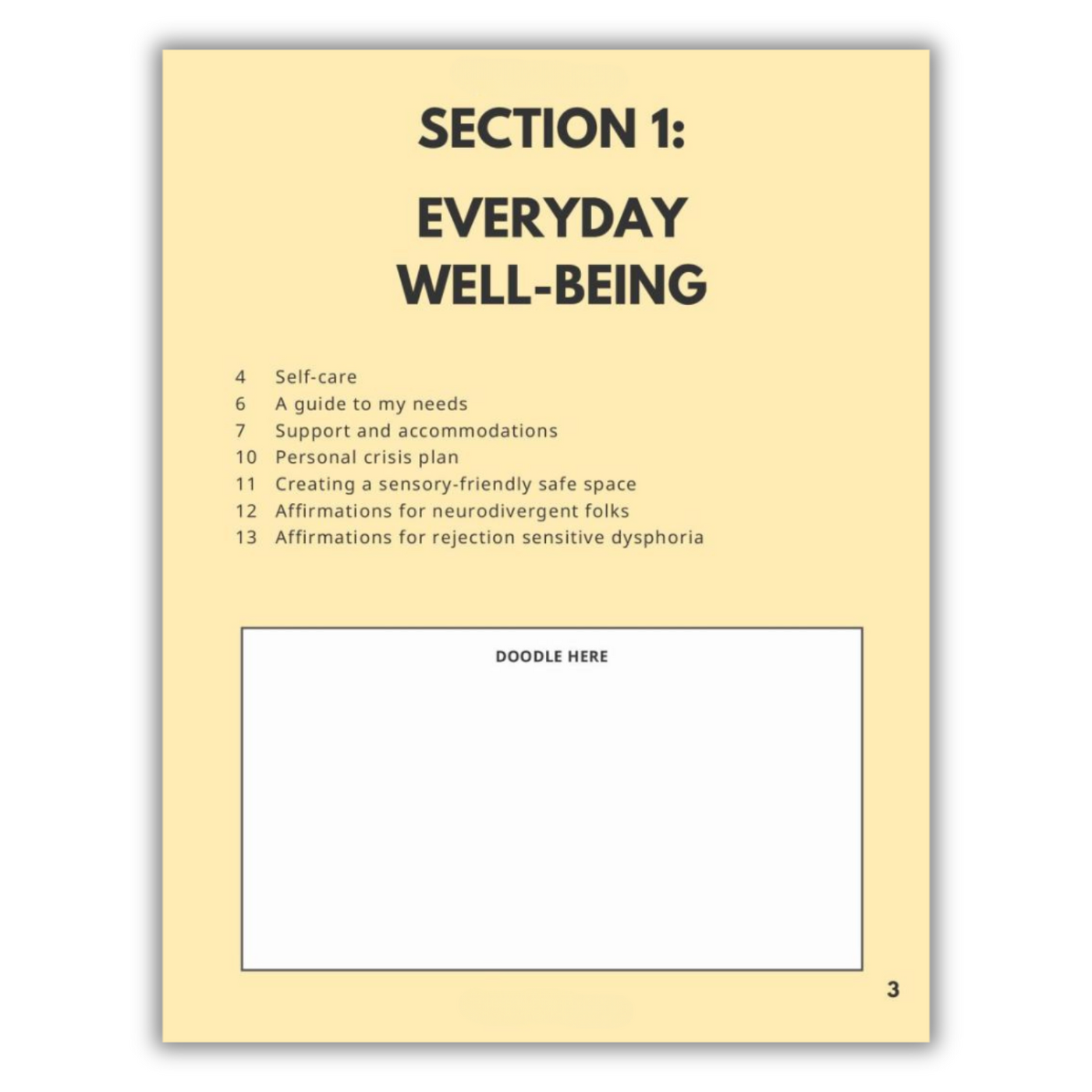 Section 1: Everyday Well-Being