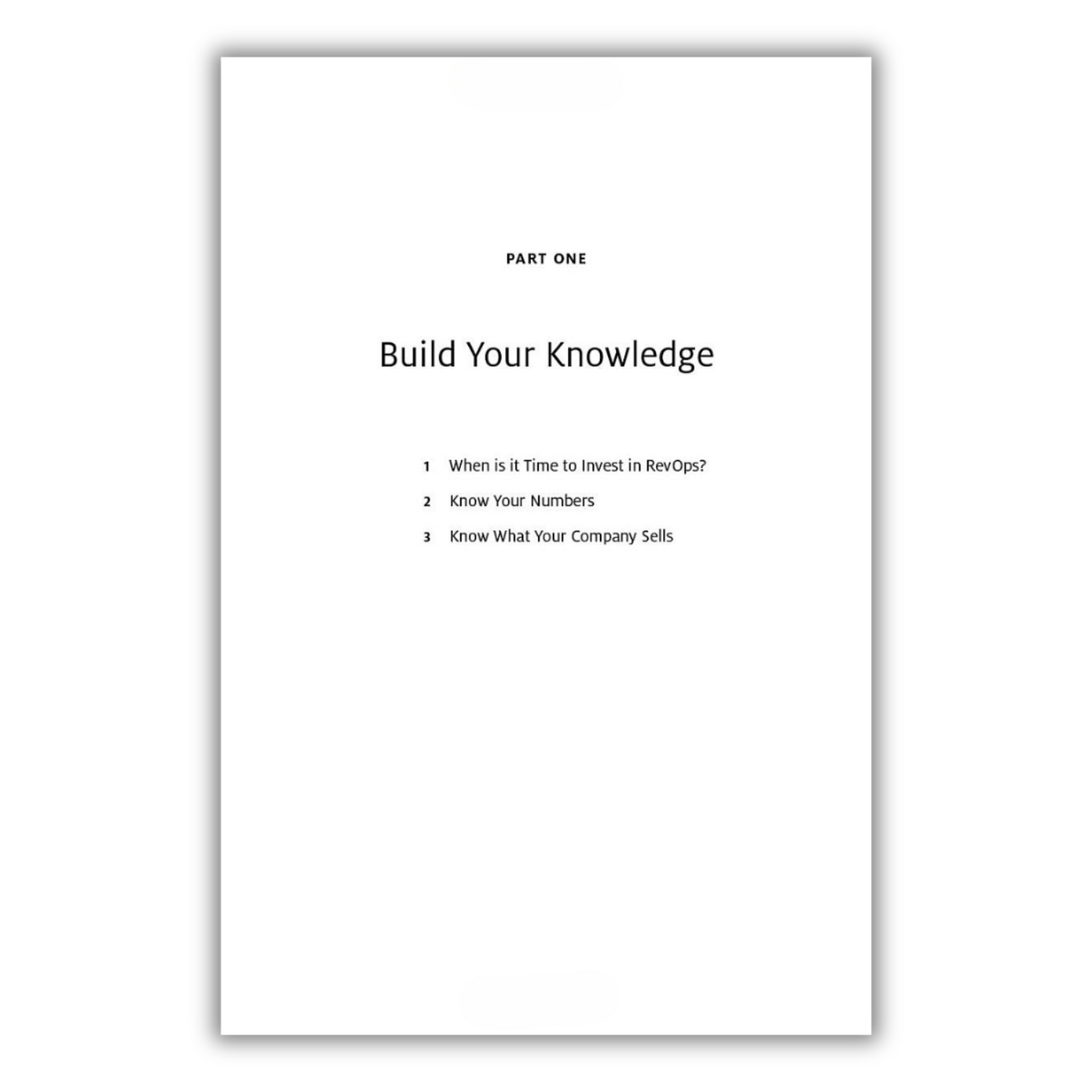 Part One: Build Your Knowledge