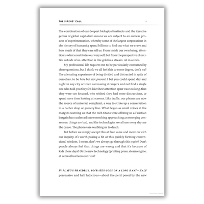 page inside The Sirens' Call: How Attention Became the World's Most Endangered Resource (Spiral Bound)