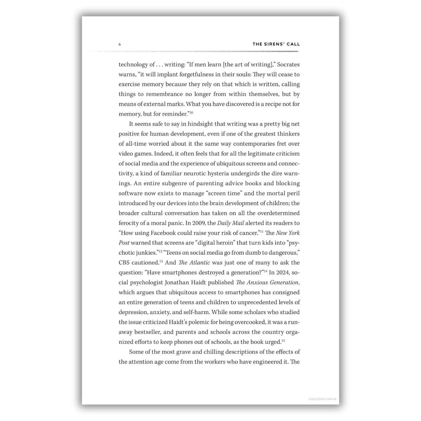 page inside The Sirens' Call: How Attention Became the World's Most Endangered Resource (Spiral Bound)