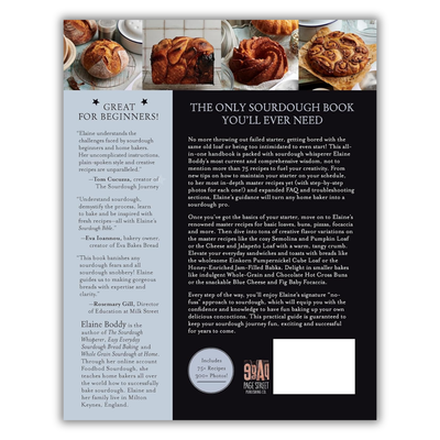 Back cover of The Sourdough Bible: The Ultimate Resource for Great Bread at Home (Spiral Bound)