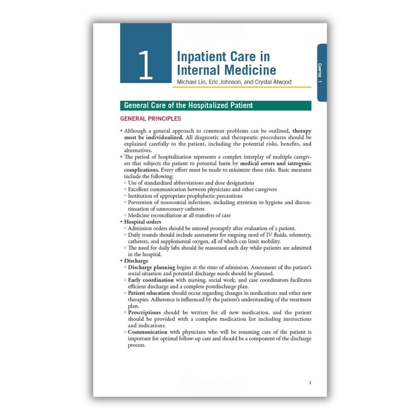 Chapter 1: Inpatient Care in Internal Medicine