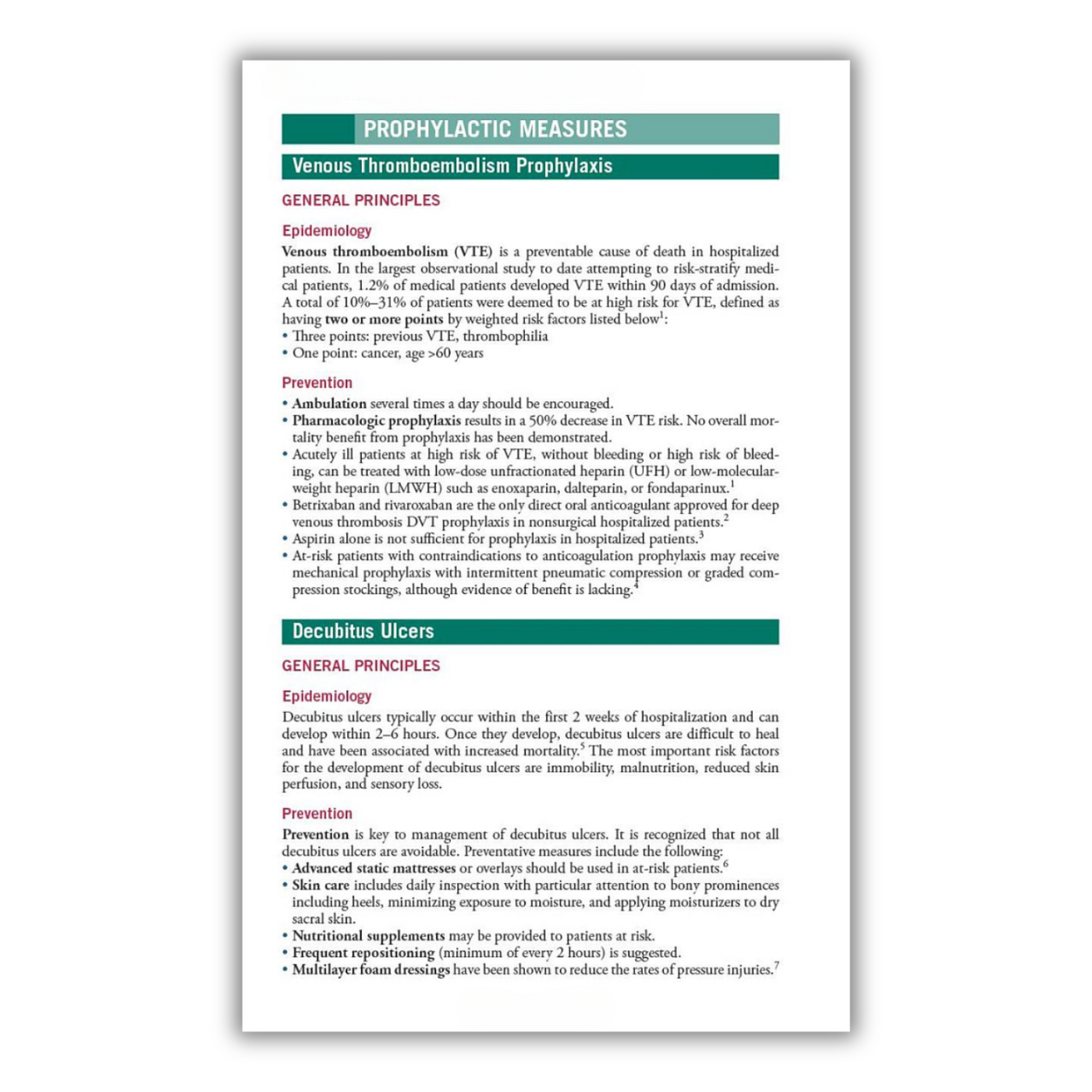 Prophylactic Measures (Page shows Venous Thromboembolism Prophylaxis & Decubitus Ulcers)