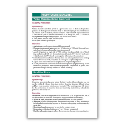 Prophylactic Measures (Page shows Venous Thromboembolism Prophylaxis & Decubitus Ulcers)