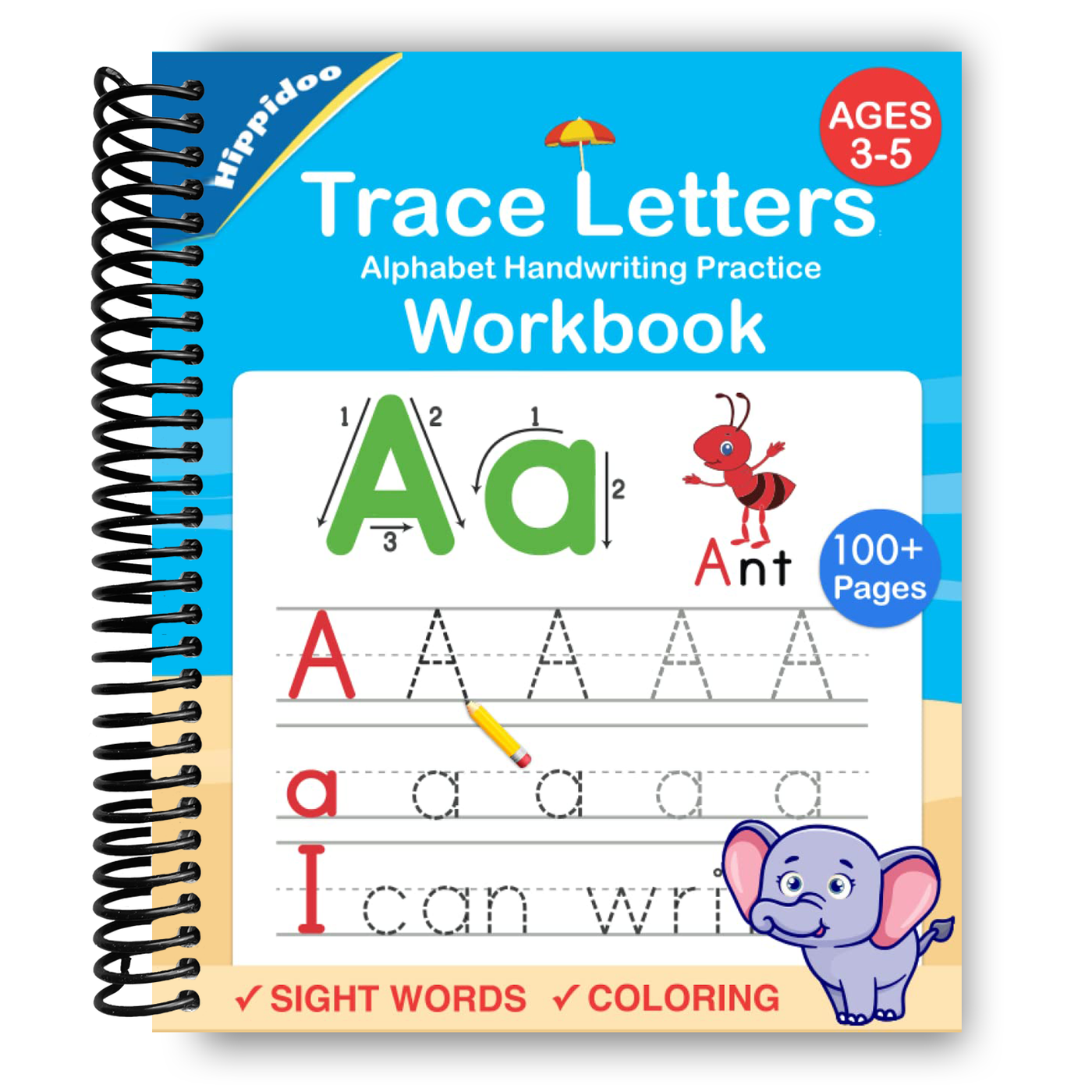 Trace Letters: Alphabet Handwriting Practice Workbook for Kids (Spiral ...