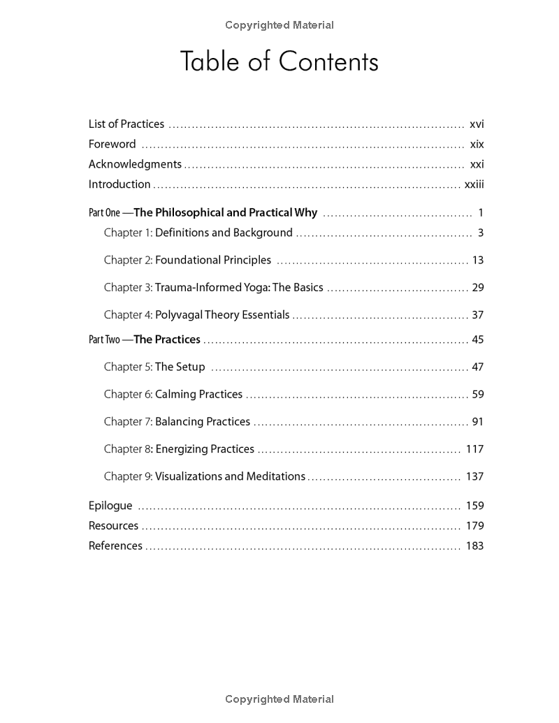 Table of Contents