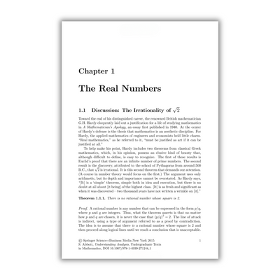 Page 1: Chapter 1 - The Real Numbers