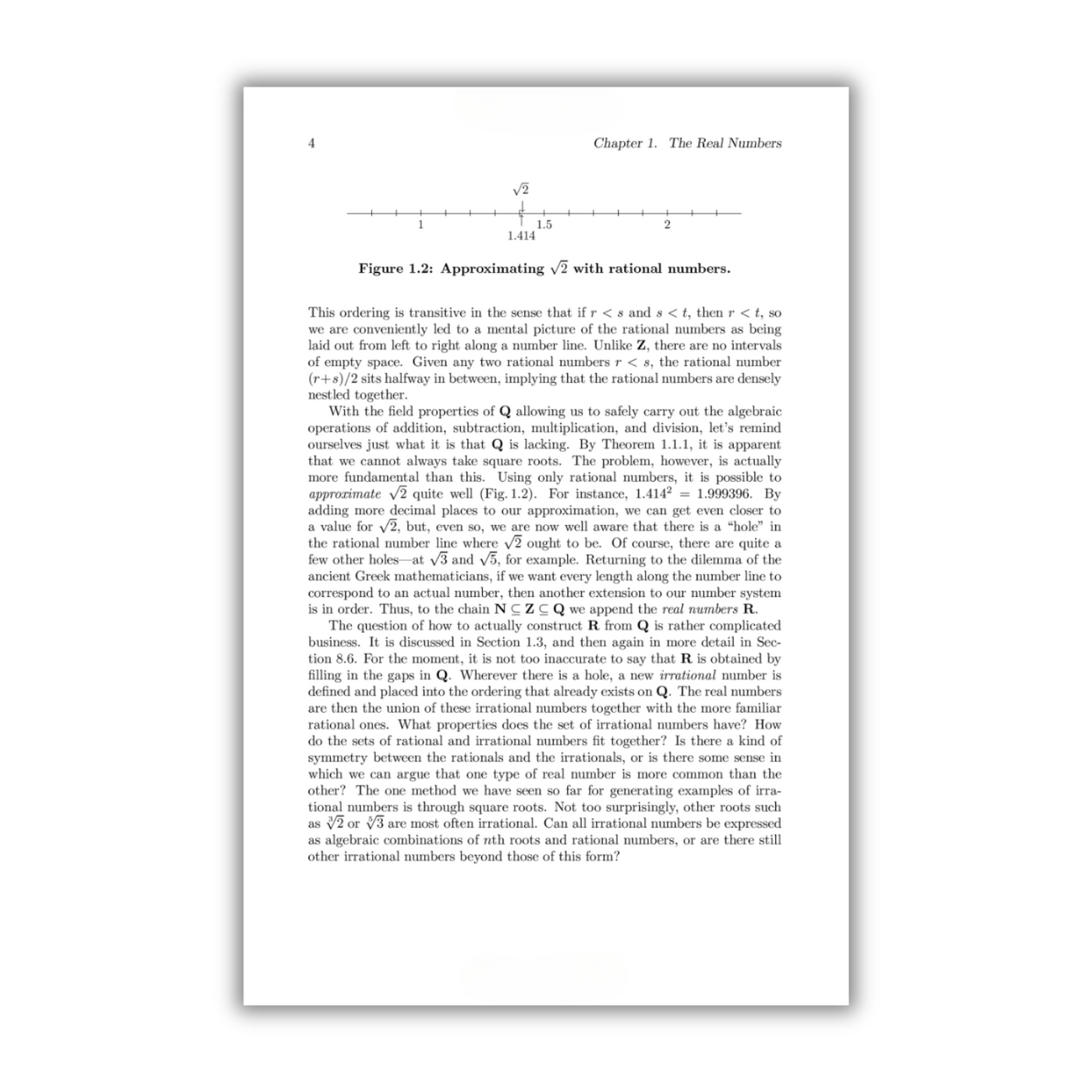 Page 4: Approximating the square root of 2 with rational numbers