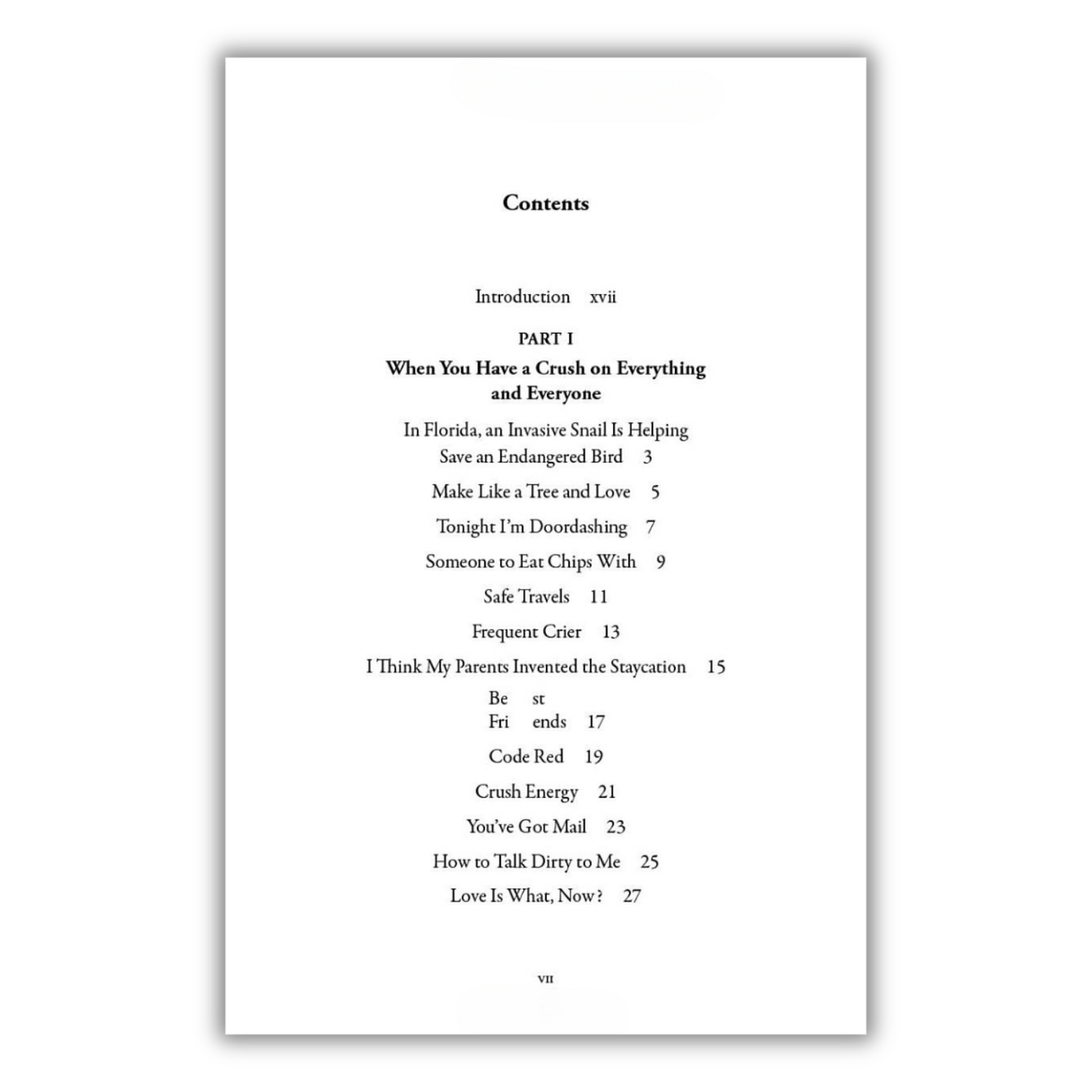 Table of Contents (Part 1)