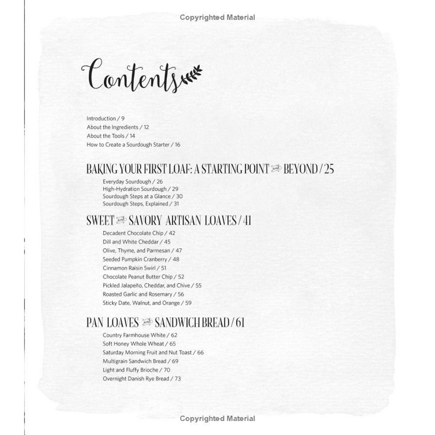 Table of Contents