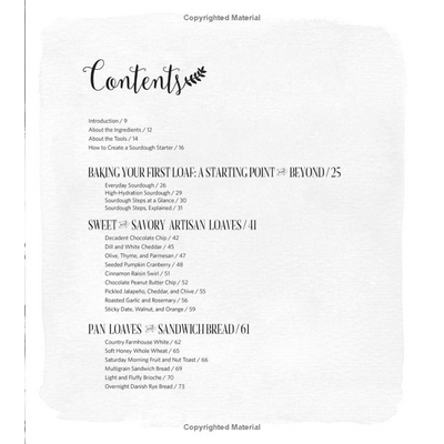 Table of Contents