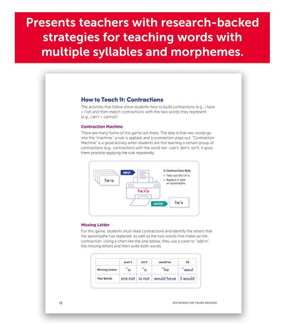 Research-backed strategies for teaching words with multiple syllables and morphemes