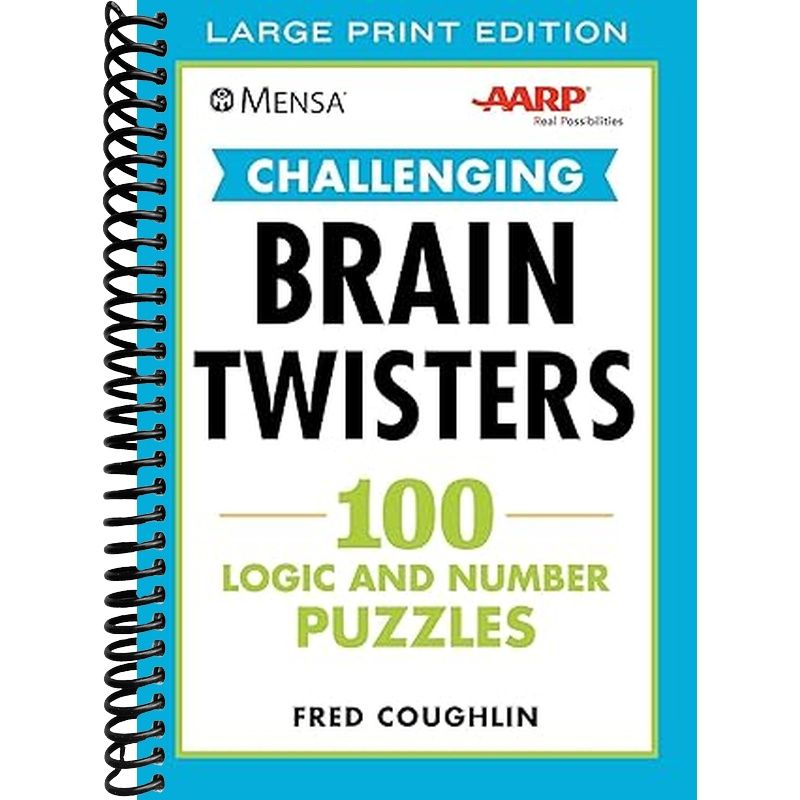 Mensa® AARP® Challenging Brain Twisters (LARGE PRINT) Book Cover