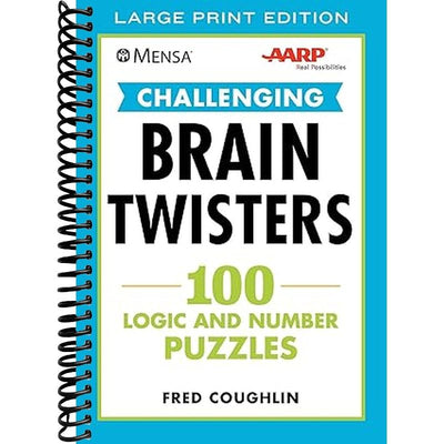 Mensa® AARP® Challenging Brain Twisters (LARGE PRINT) Book Cover