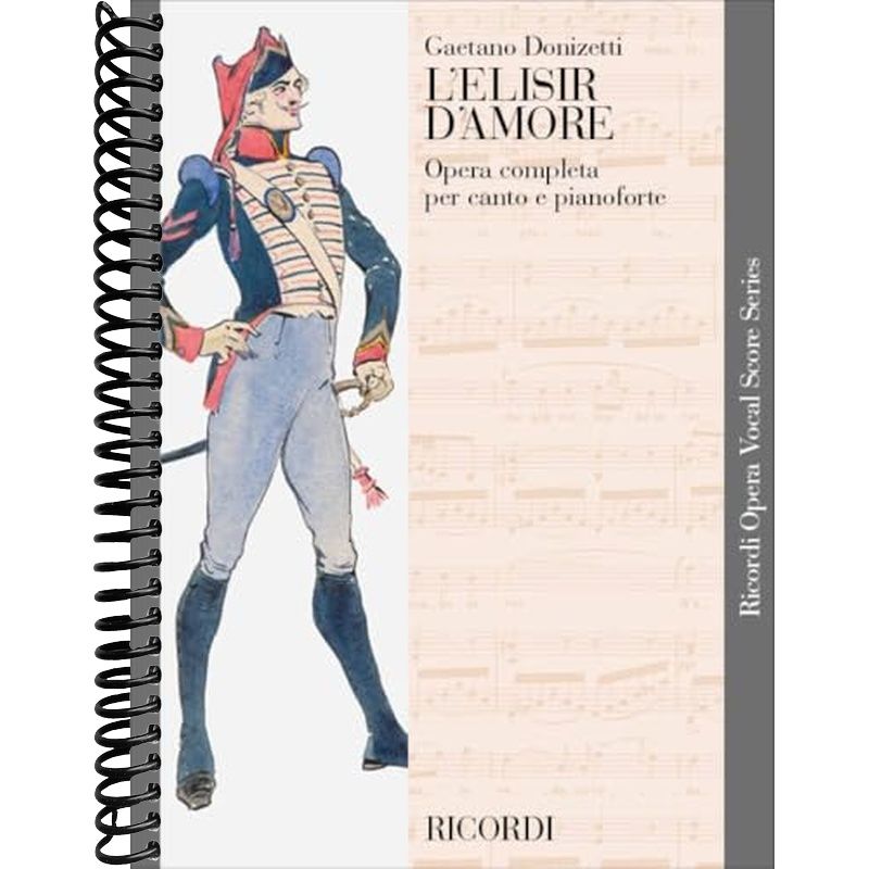 Lelisir damore Vocal Score | Opera Vocal Sheet Music Book for Singers ...