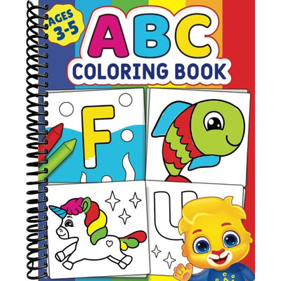 ABC Coloring Book: Color 100+ Animals, Birds, Vehicles, Fruits, Toys & Alphabets For Boys & Girls | Coloring Book for Toddlers and Preschool Kids | ... Book and Coloring Pages (Kids Ages 3-5) front cover