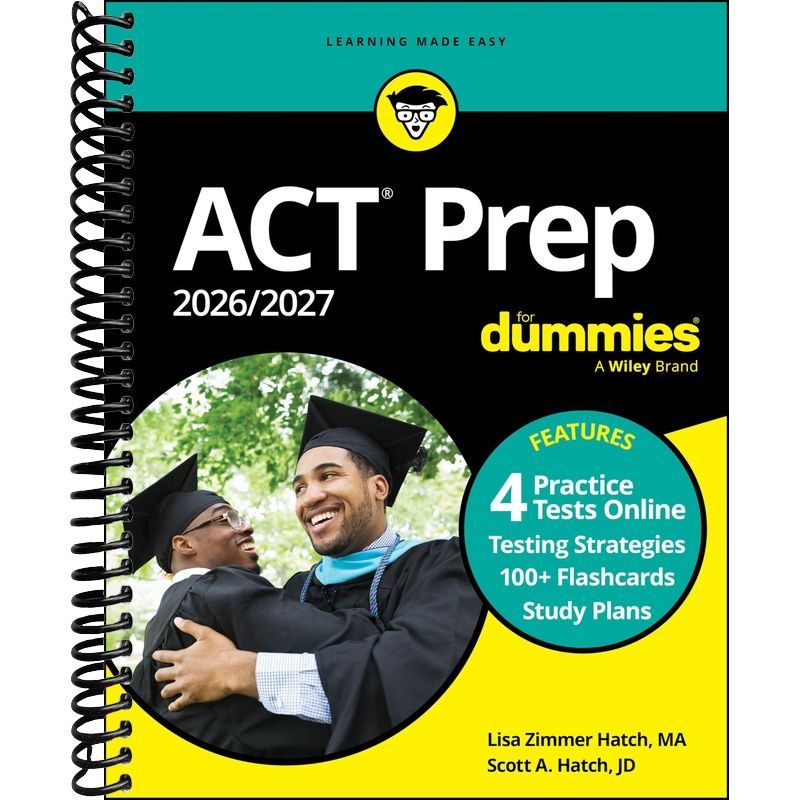 ACT Prep 2026/2027 For Dummies: Book + 4 PracticeTests & 100+ Flashcards Online front cover
