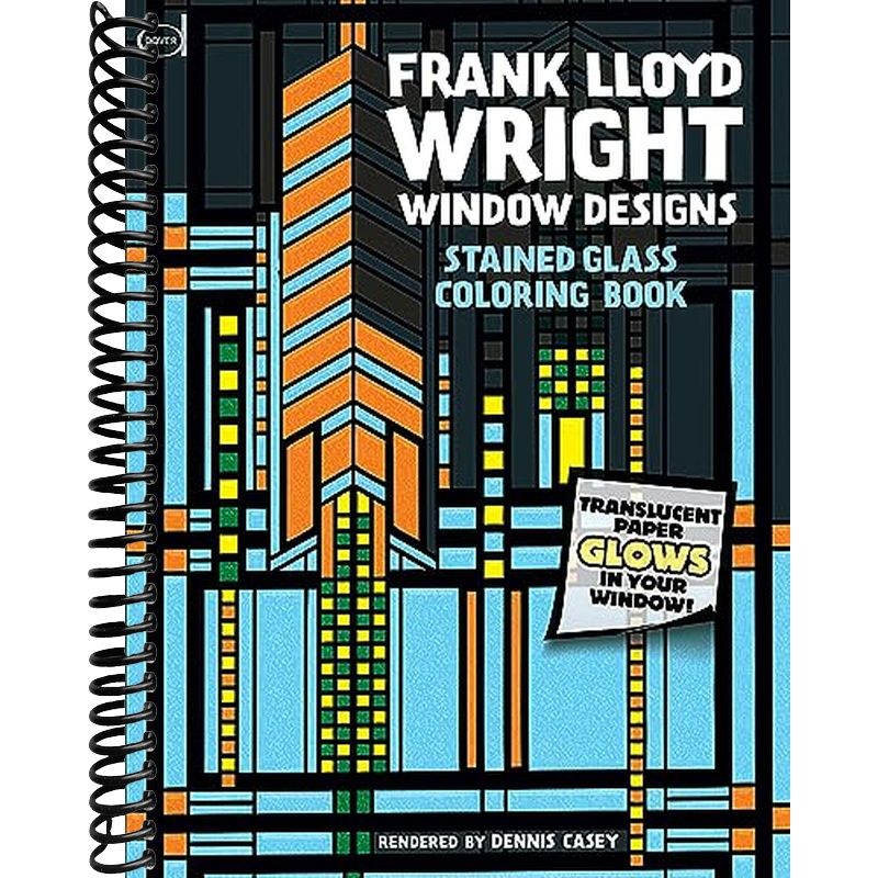 Frank Lloyd Wright Window Designs Stained Glass Coloring Book (Dover D ...