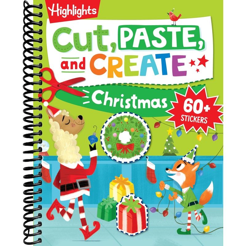 Cut, Paste, and Create Christmas: Scissor Skills Activity Book including Christmas Crafts to Wear, Multi-player Games and Hidden Pictures Puzzles (Highlights Cut, Paste, and Create Activity Books)