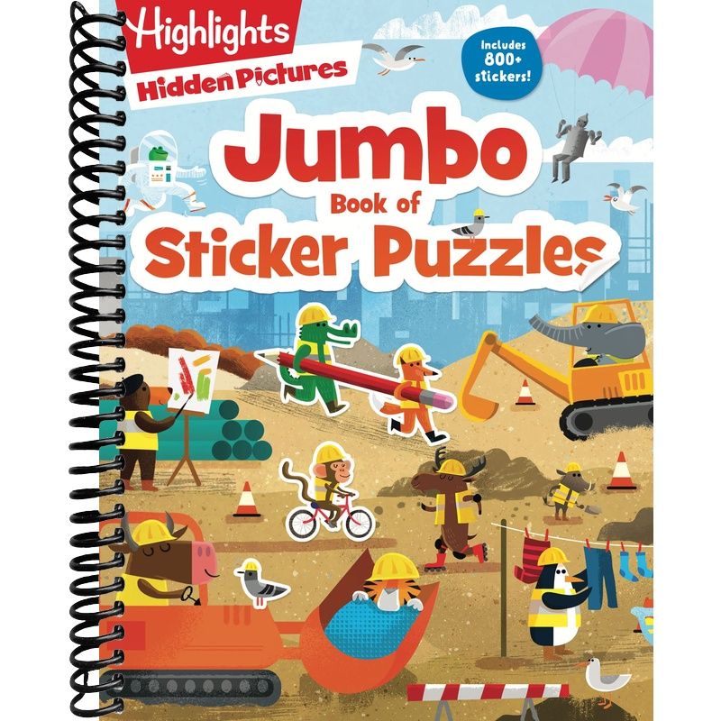 Jumbo Book of Sticker Puzzles: Ultimate Sticker Puzzle Fun with Over 800 Stickers & 100 Activities, Including Mazes, Hidden Pictures Scenes & Logic Puzzles (Highlights Jumbo Books & Pads)