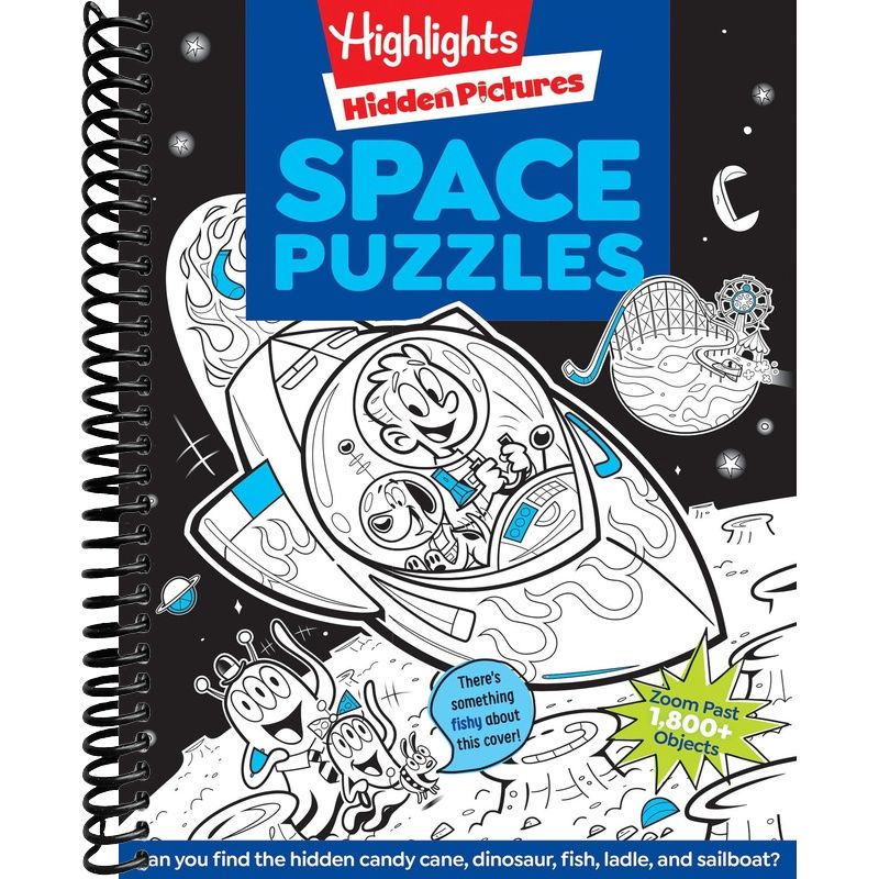 Space Puzzles: Solar System Puzzle Book for Kids 6-12, Fun Space Gift with Activities and Games, Over 100 Puzzles and More Than 1,800 Hidden Objects to Find (Highlights Hidden Pictures)