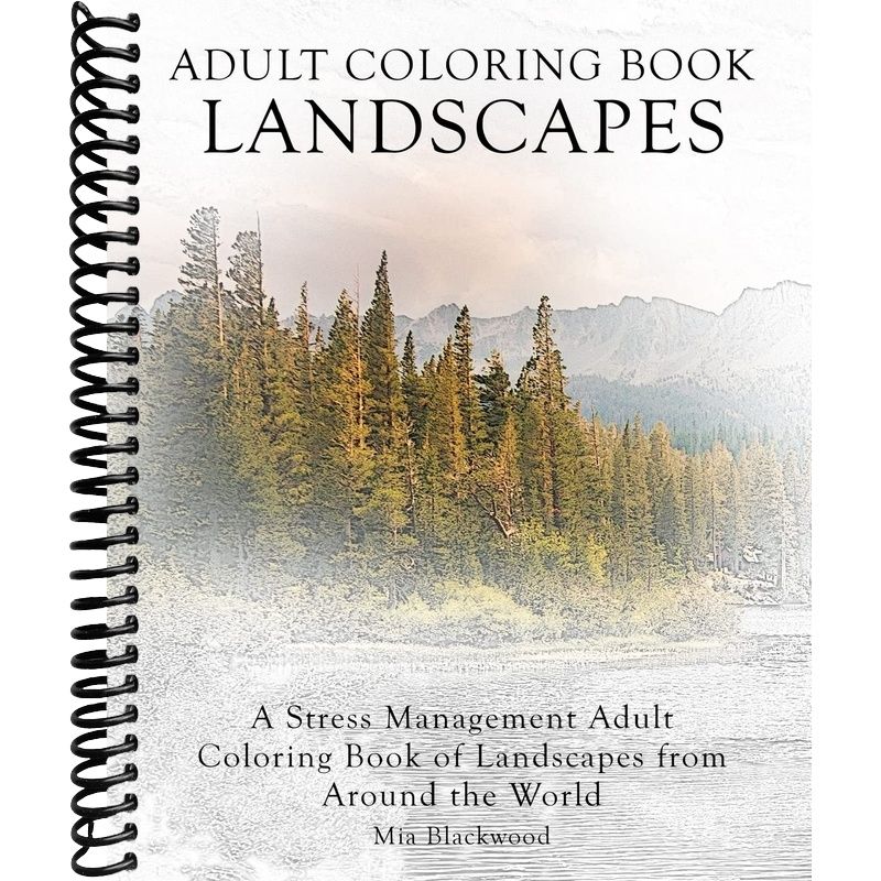 Adult Coloring Book Landscapes: A Stress Management Adult Coloring Boo ...
