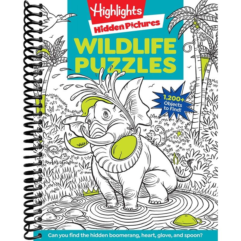 Wildlife Puzzles: Wildlife-Themed Hidden Pictures Puzzles for Kids 6 and Up, Search and Find Over 1,200 Hidden Objects in this Highlights Activity Book (Highlights™ Hidden Pictures®)