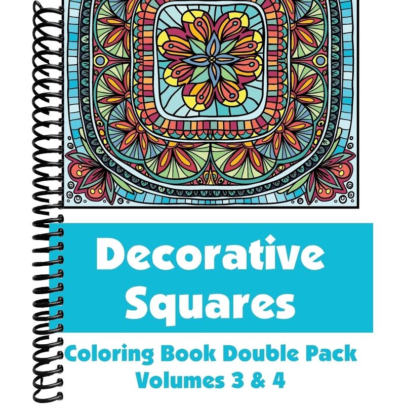 Decorative Squares Coloring Book Double Pack (Volumes 3 & 4) (Art-Fill ...