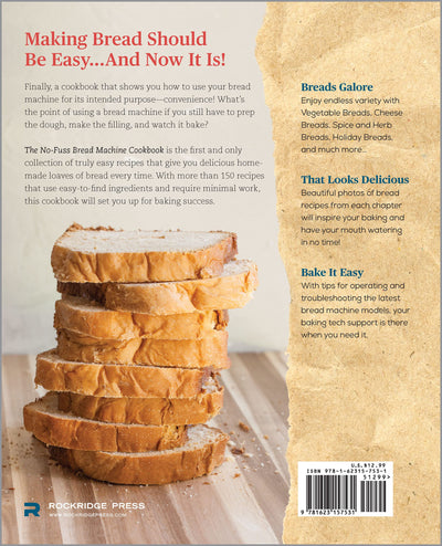 Back cover of The No-Fuss Bread Machine Cookbook