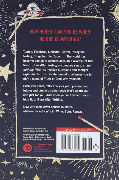 Back cover of Burn After Writing