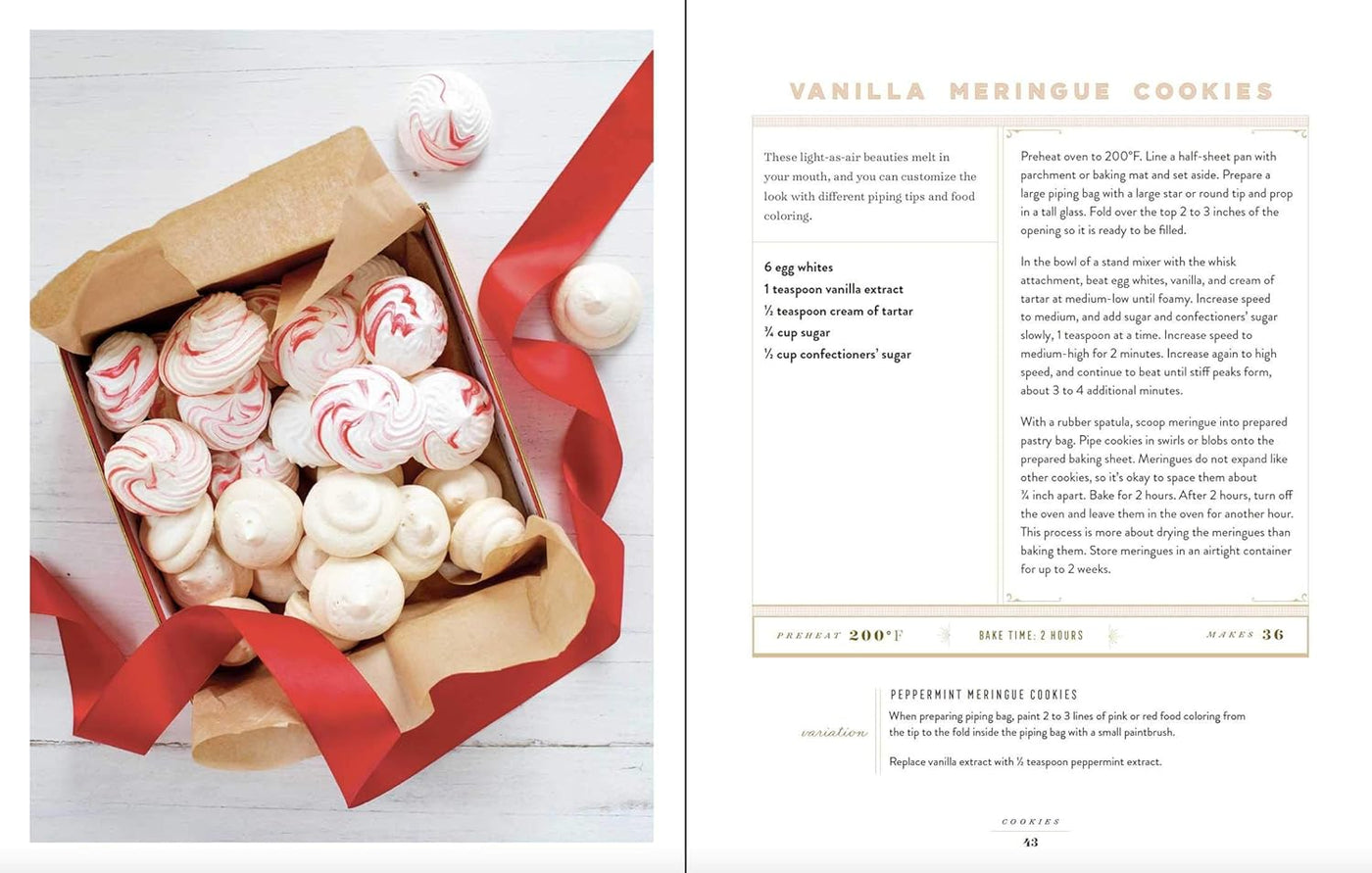 Page 43: Vanilla Meringue Cookies