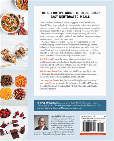 Back cover of Complete Dehydrator Cookbook