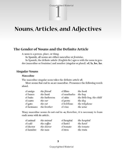 Chapter 1: Nouns, Articles, and Adjectives