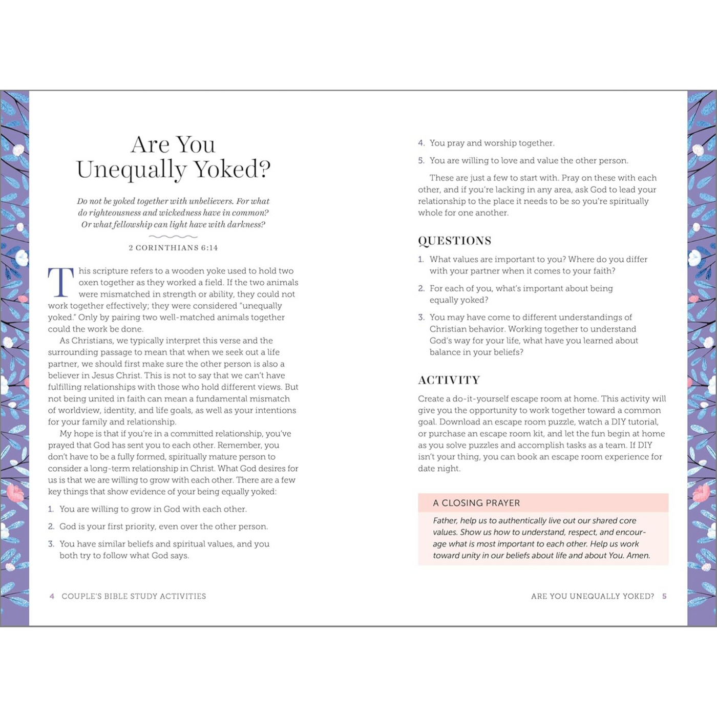 Pages 4 to 5: Are You Unequally Yoked?
