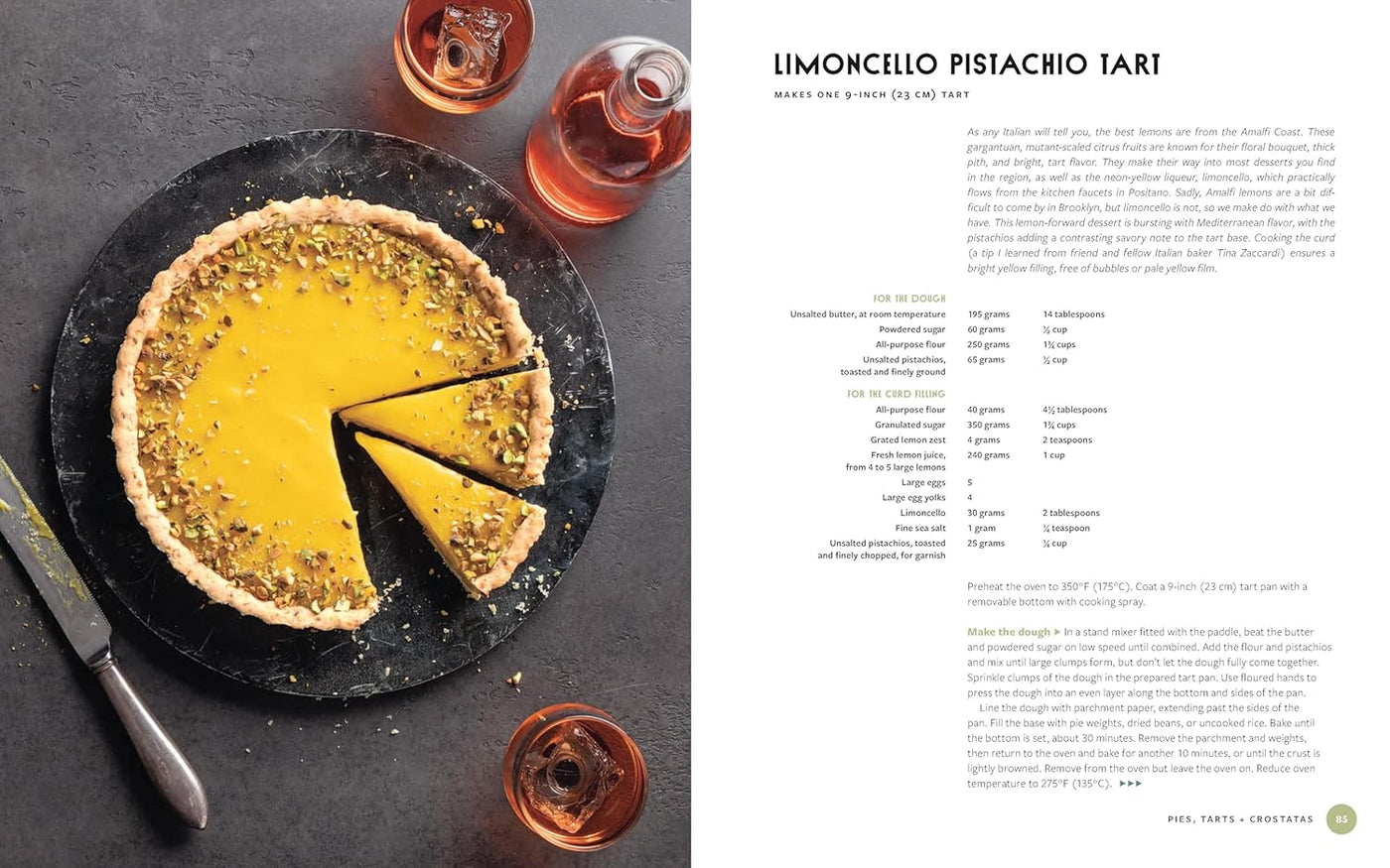 Page 85: Limoncello Pistachio Tart