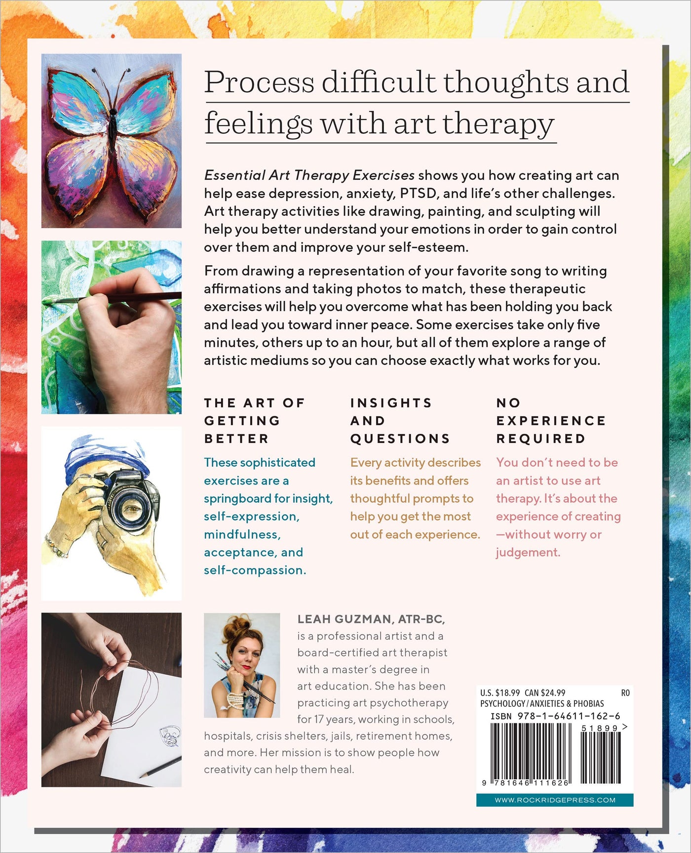 Back cover of Essential Art Therapy Exercises