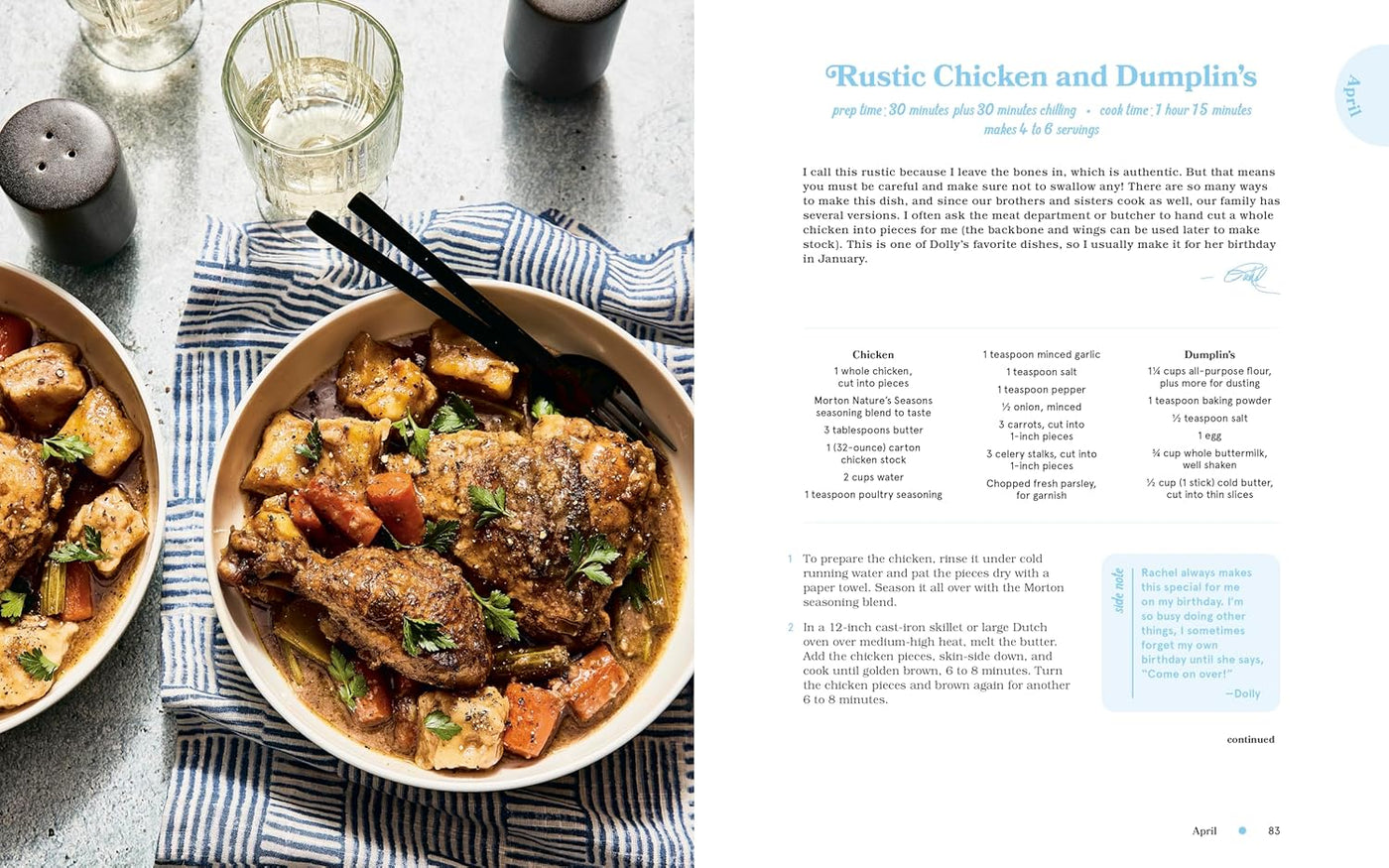 Page 83: Rustic Chicken and Dumplin's