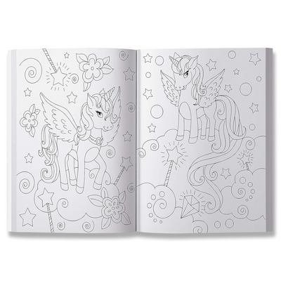 inside page of 101 Unicorn Colouring Book