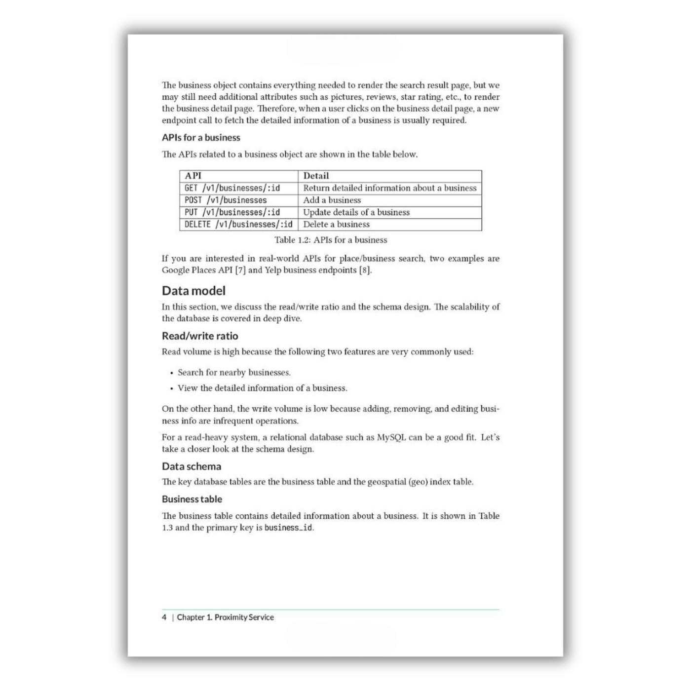 Page 4: Data Model and Data Schema