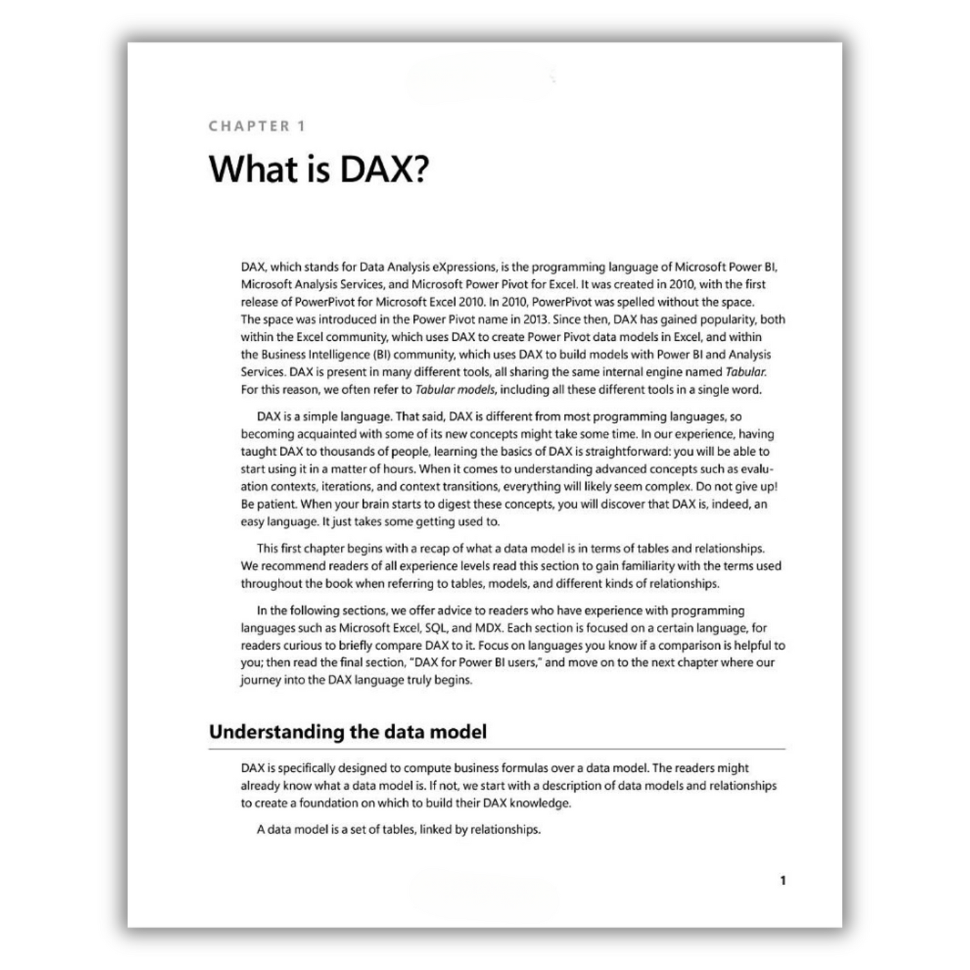 Page 1: Chapter 1 - What is DAX?