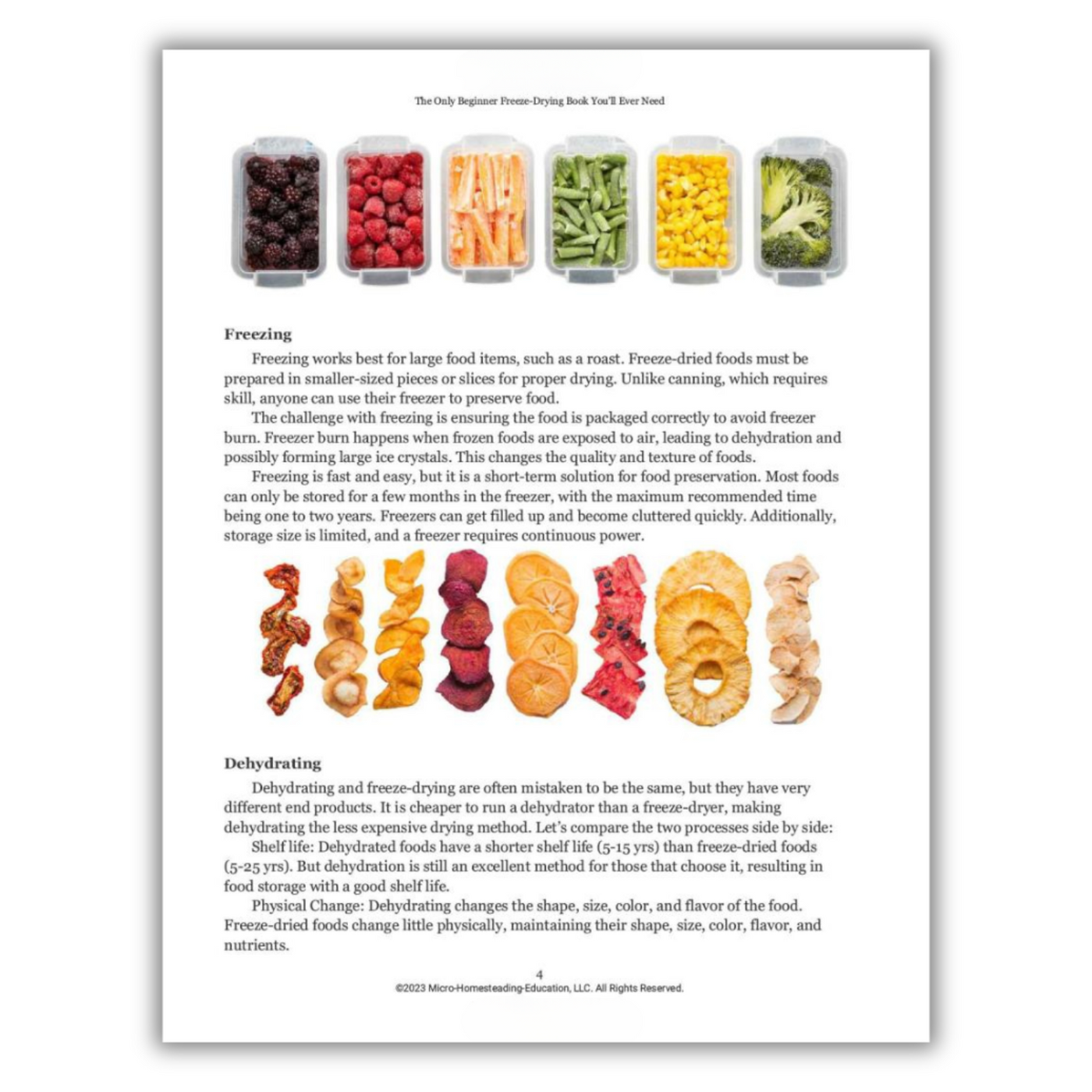 inside page of The Only Beginner Freeze Drying Book You'll Ever Need