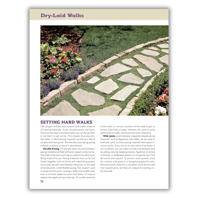 inside page of Ultimate Guide to Walks, Patios & Walls, Updated 2nd Edition