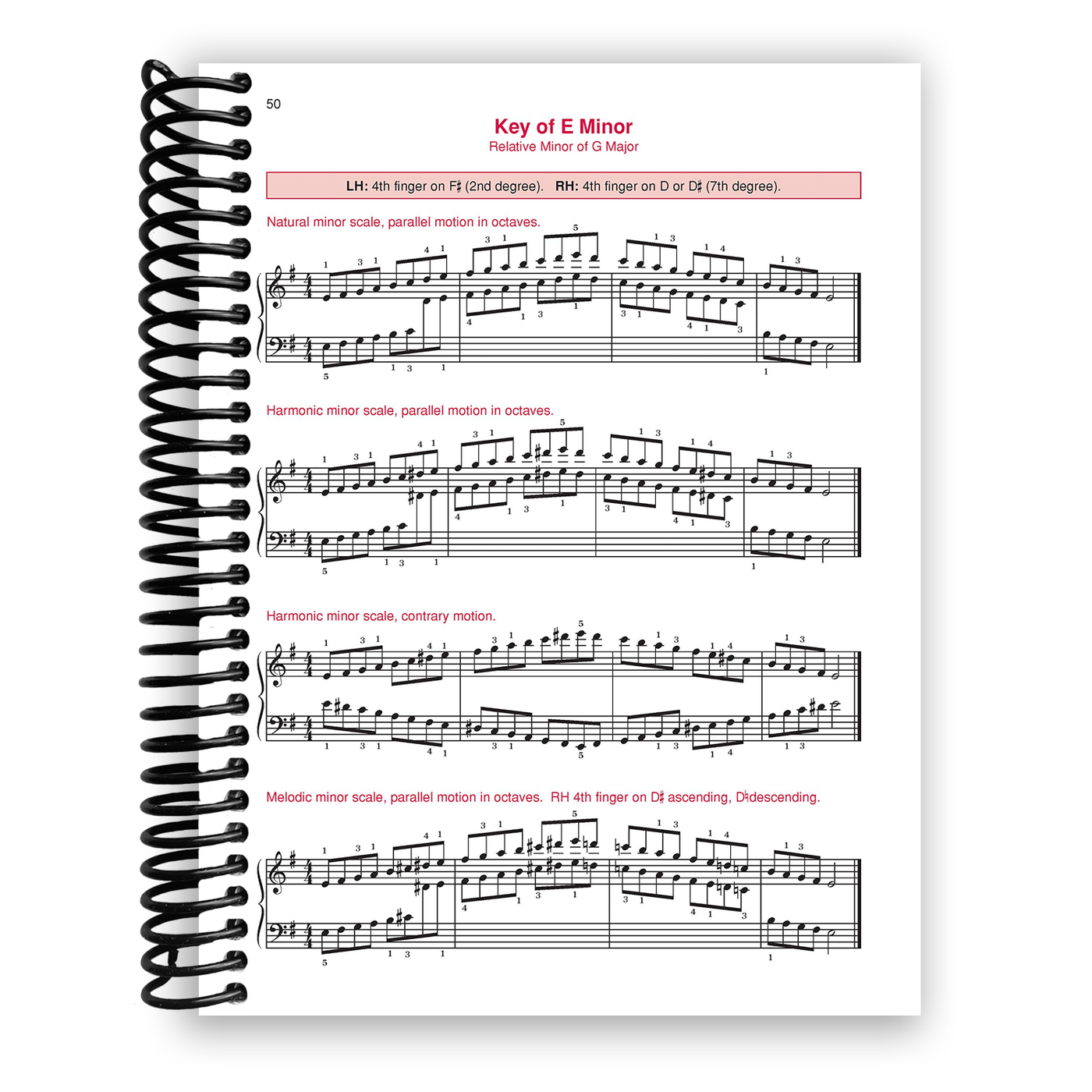 Inside Content of The Complete Book of Scales, Chords, Arpeggios & Cadences (Key of E Minor)