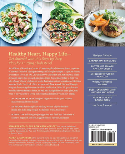 Back cover of The Low Cholesterol Cookbook and Action Plan