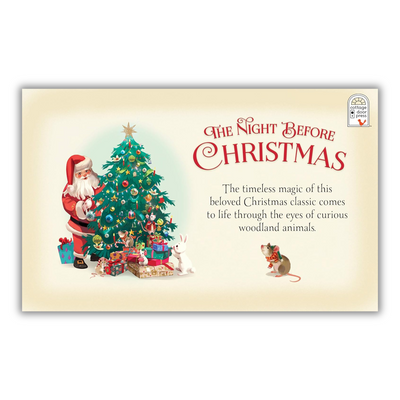 Inside page - "The timeless magic of this beloved Christmas classic comes to life through the eyes of curious woodland animals"