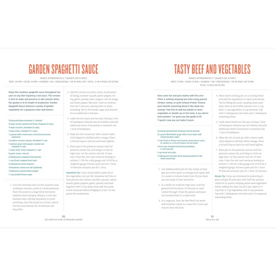 Pages 170 to 171: Garden Spaghetti Sauce & Tasty Beef and Vegetables